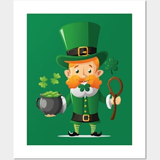 Lucky leprechaun st patrick's day Posters and Art